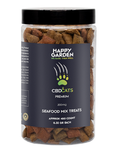 Happy Garden CBD Mezcla de mariscos con CBD para gatos – 200 mg
