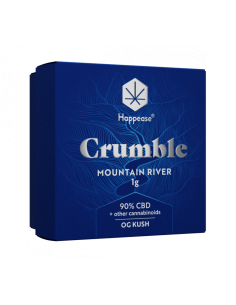 Extracto o resina CBD Happease Crumble formulacin Mountain river. 90% CBD + otros cannabinoides y terpenos  (1g)