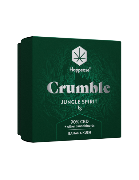 Extracto o resina CBD Happease Crumble formulacin Jungle spirit. 90% CBD + otros cannabinoides y terpenos  (1g)