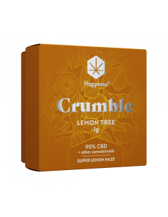 Extracto o resina CBD Happease Crumble formulacin Lemon tree. 90% CBD + otros cannabinoides y terpenos  (1g)
