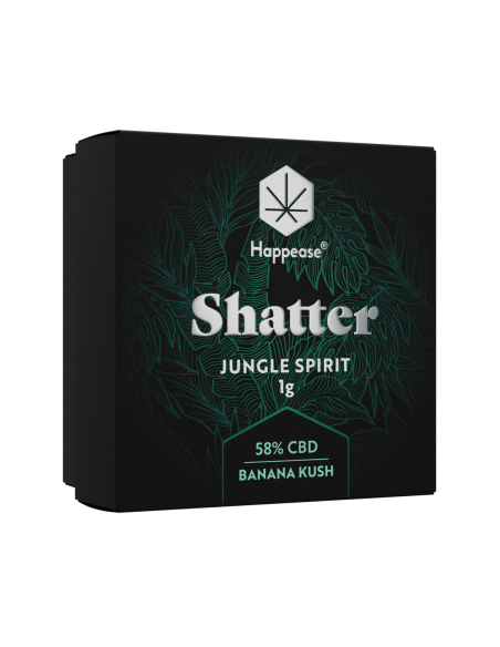 Extracto o resina CBD Happease Shatter formulacin JUNGLE SPIRIT. 58% CBD  (1g)