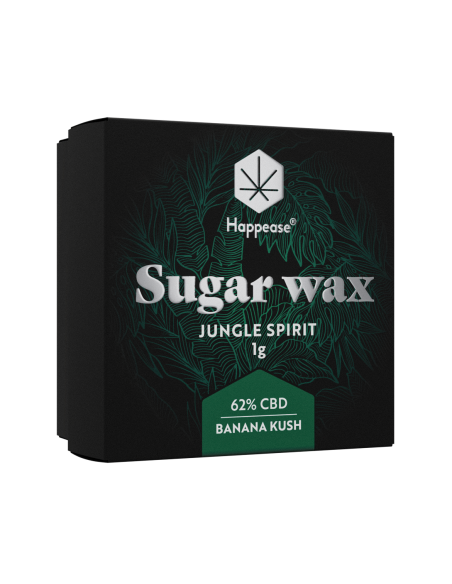 Extracto o resina CBD Happease Sugar wax formulacin JUNGLE SPIRIT. 62% CBD  (1g)