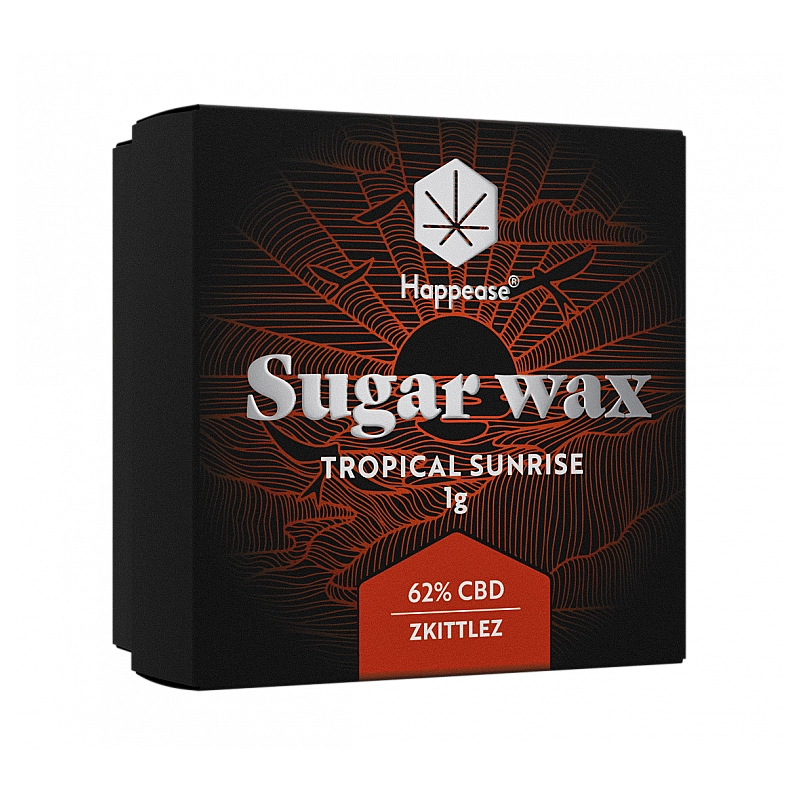 Extracto o resina CBD Happease Sugar wax formulacin TROPICAL SUNRISE. 62% CBD  (1g)