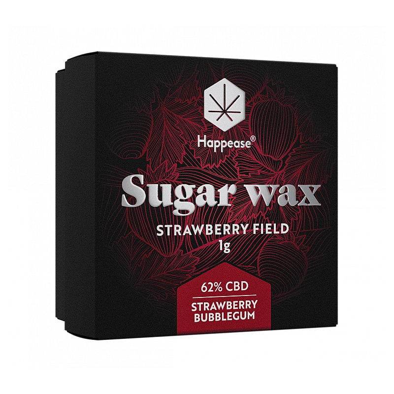 Extracto o resina CBD Happease Sugar wax formulacin STRAWBERRY FIELD. 62% CBD  (1g)