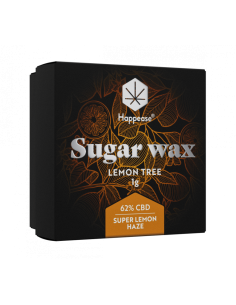 Extracto o resina CBD Happease Sugar wax formulacin LEMON TREE. 62% CBD  (1g)