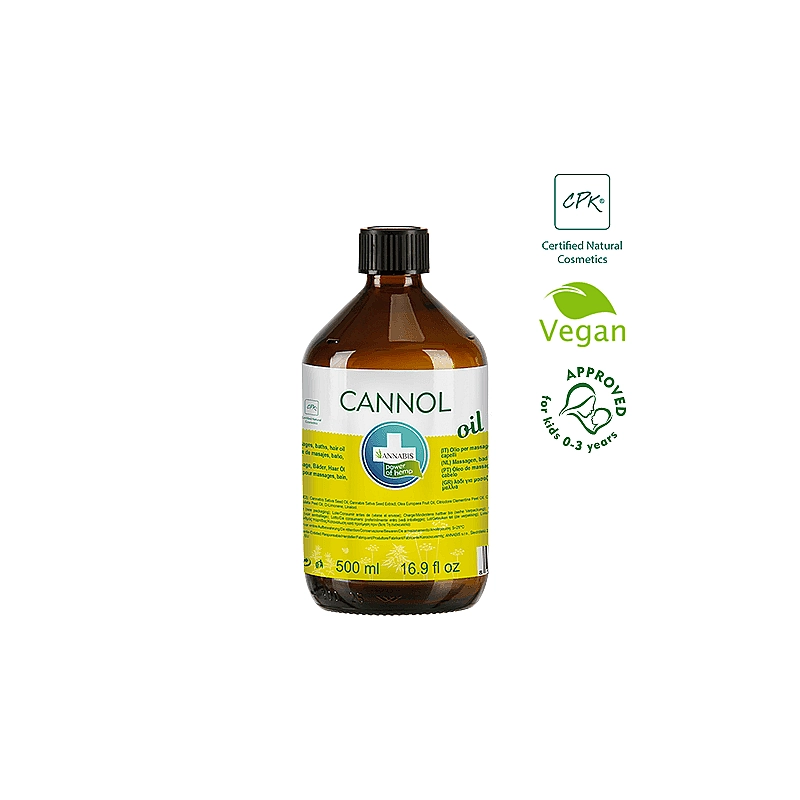 Annabis cannol 500 ml Aceite natural de cáñamo hidratante alivio y masaje